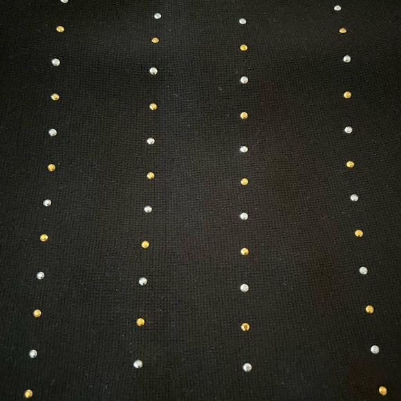 The Kooples Women’s Studded Knit Dress, Black with gold and silver studs -size 2 - Picture 6 of 11